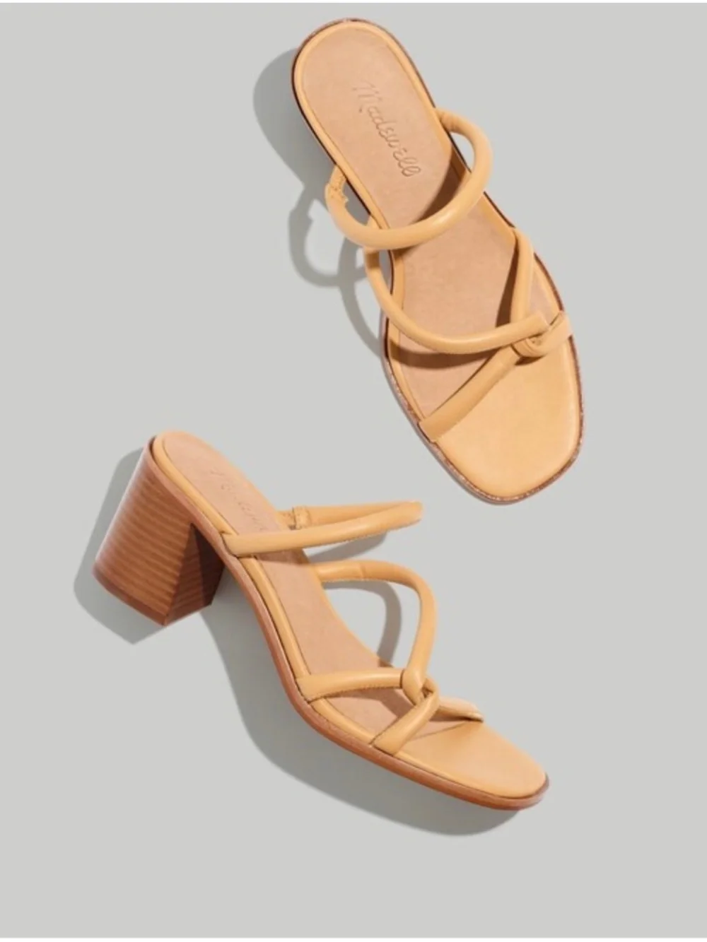 NWT Madewell Tayla Leather Sandals | Vintage Beige | Size 8